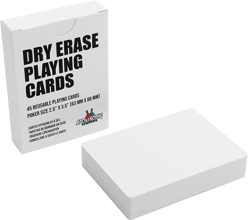 Dry Erase Blank Playing Cards, Poker Size - 2.5" x 3.5"