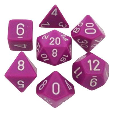 7-Die Set Opaque: Light Purple/White