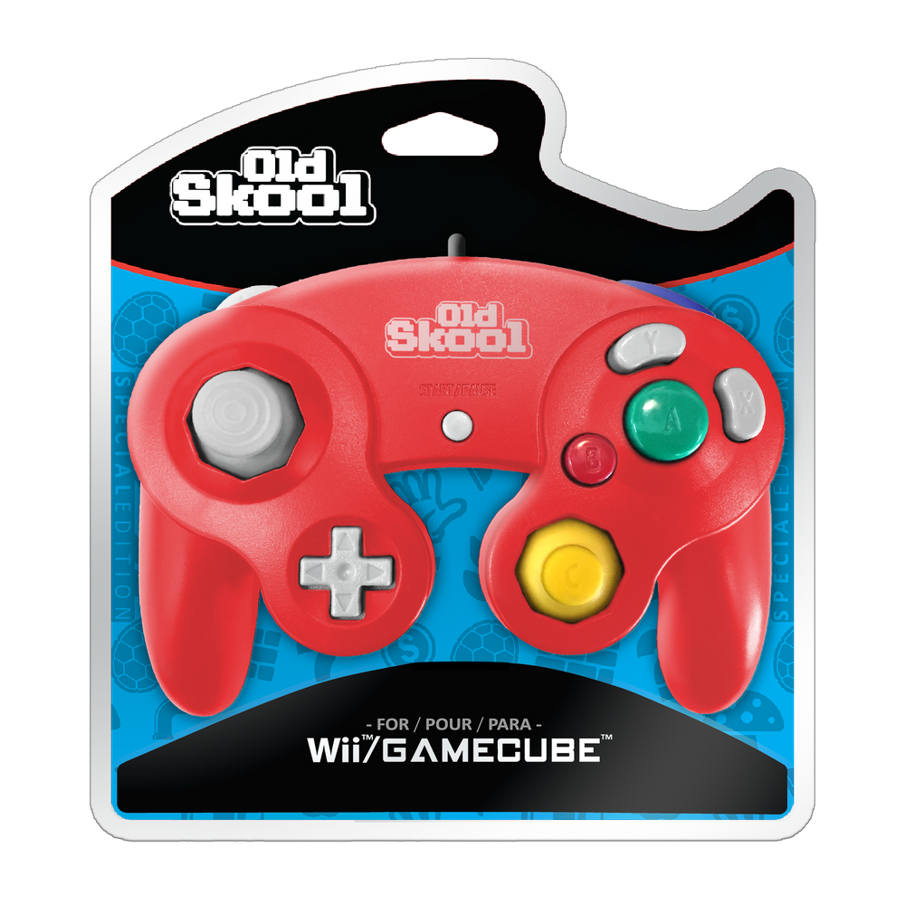 Nintendo GameCube/Wii Controller (Red) - Old Skool [GameCube]