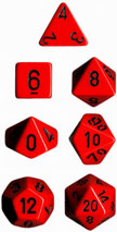 7-Die Set Opaque: Red/Black
