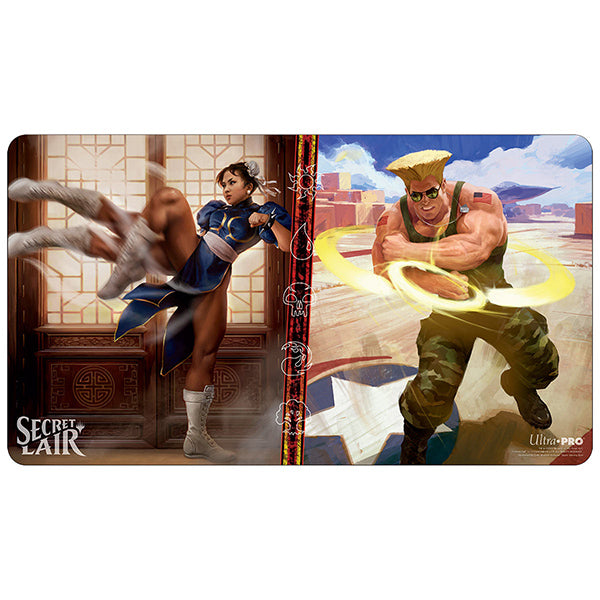Playmat: MTG- Secret Lair Feb22- Street Fighter Chun-Li, Countless Kicks & Guile, Sonic Soldier