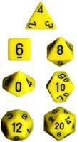 7-Die Set Opaque: Yellow/Black